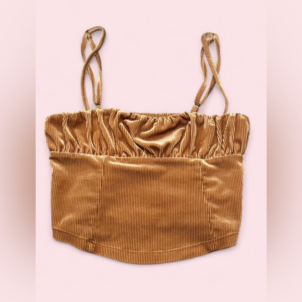Urban Outfitters Corduroy Crop Top Strappy Cami - Size Small